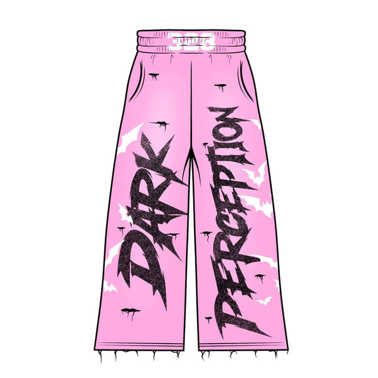 Pink Dark Perception Wide-Leg Pants