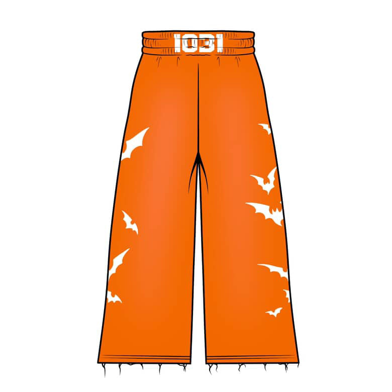 Dark Perception Wide-Leg Streetwear Pants Orange Edition