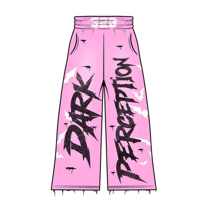 Pink Dark Perception Wide-Leg Pants