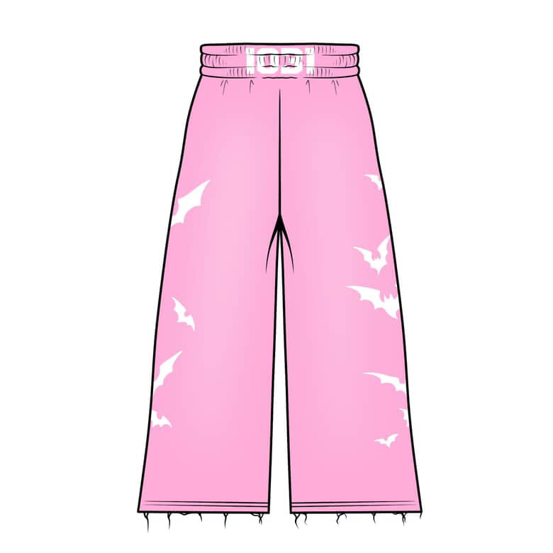 Pink Dark Perception Wide-Leg Pants